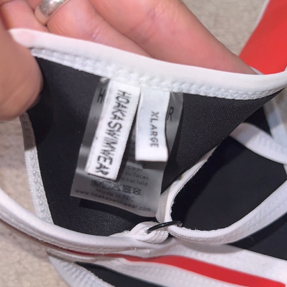 hoaka swim wear neoprene bikini top in red - Picture 3 of 4